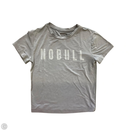 Athletic Top Short Sleeve By Nobull In Blue, Size: Xs