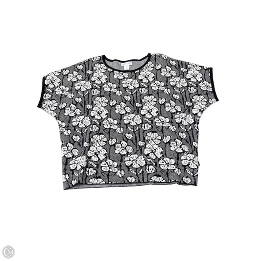 Sweater Short Sleeve By Cynthia Rowley In Black & White, Size: Xl