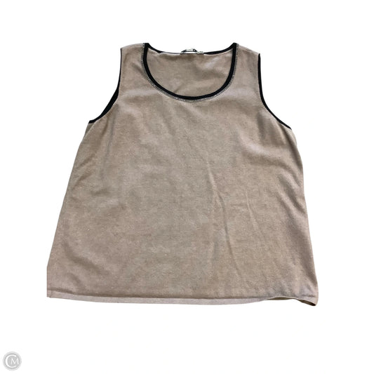 Top Sleeveless By Chicos In Brown, Size: L