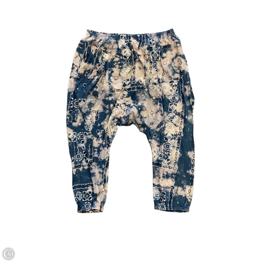 Capris By Cmb In Blue & Tan, Size: Xl
