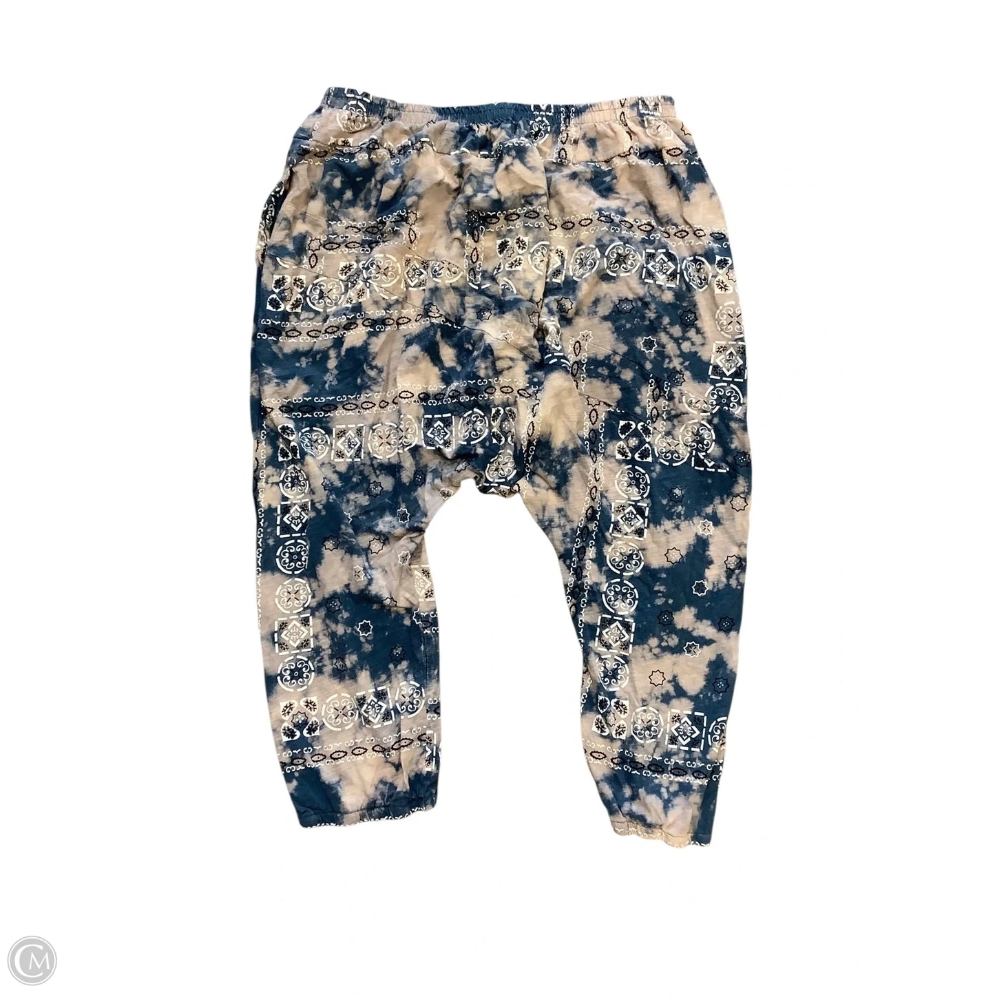 Capris By Cmb In Blue & Tan, Size: Xl