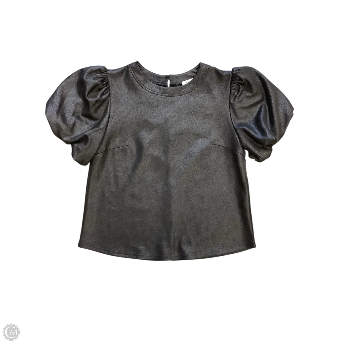 Blouse Short Sleeve By Voy In Black, Size: S