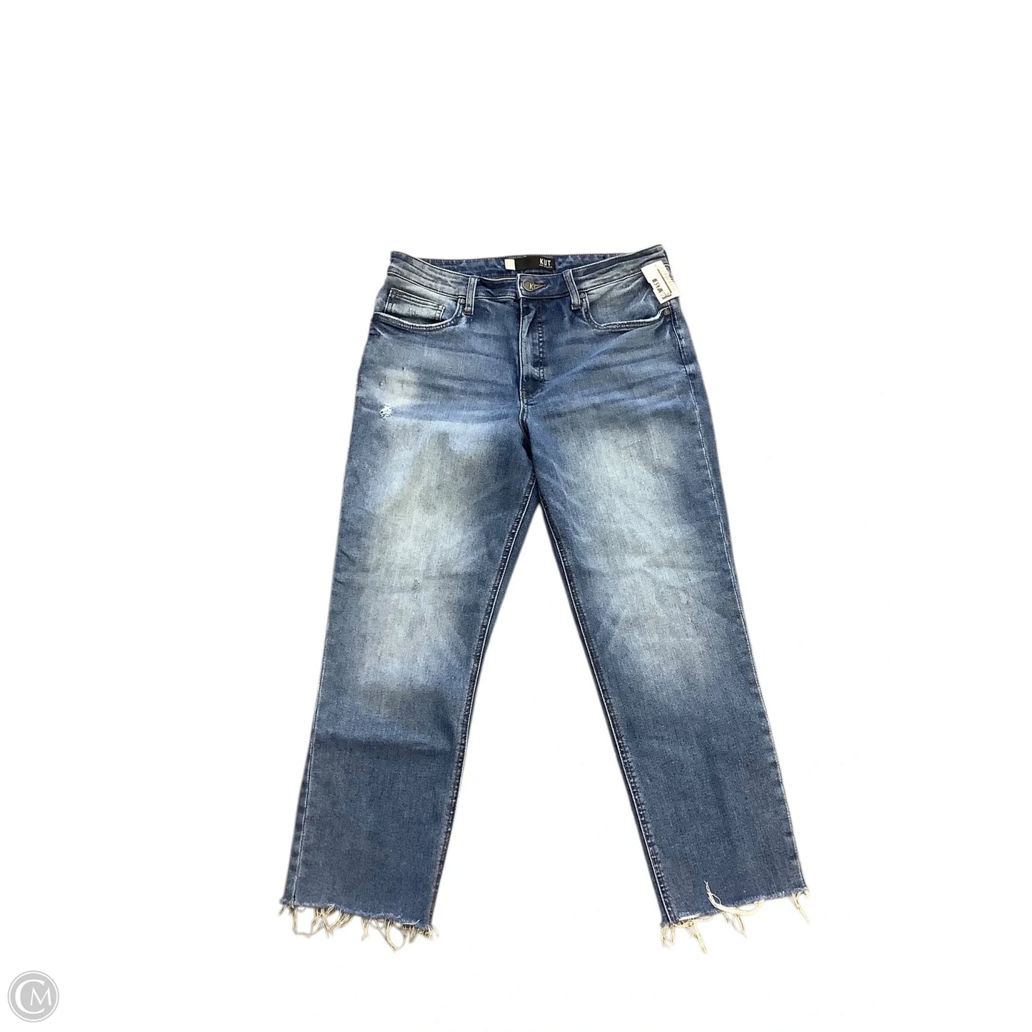 Jeans Straight By Kut In Blue Denim, Size: 12