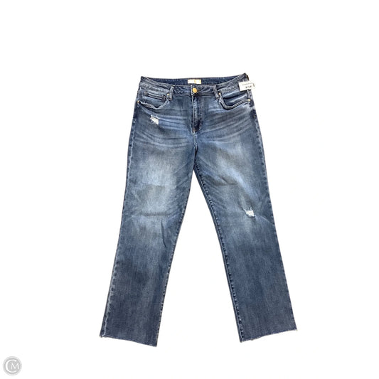 Jeans Straight By Kut In Blue Denim, Size: 12