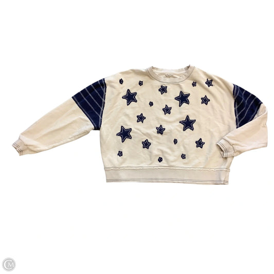 Sweatshirt Crewneck By Pilcro In Cream, Size: S