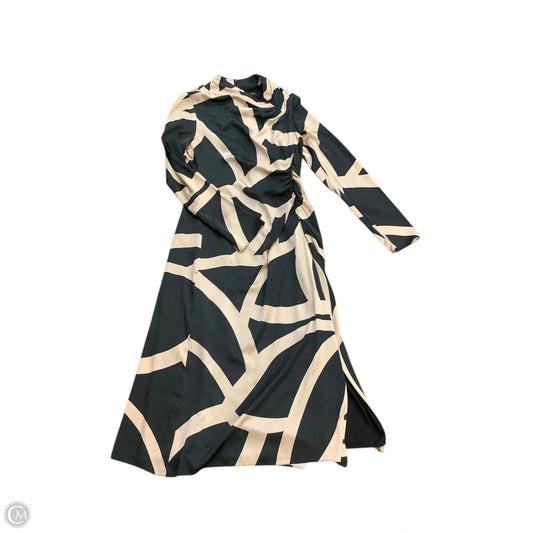 Dress Party Long By Maggy London In Black & Tan, Size: 4