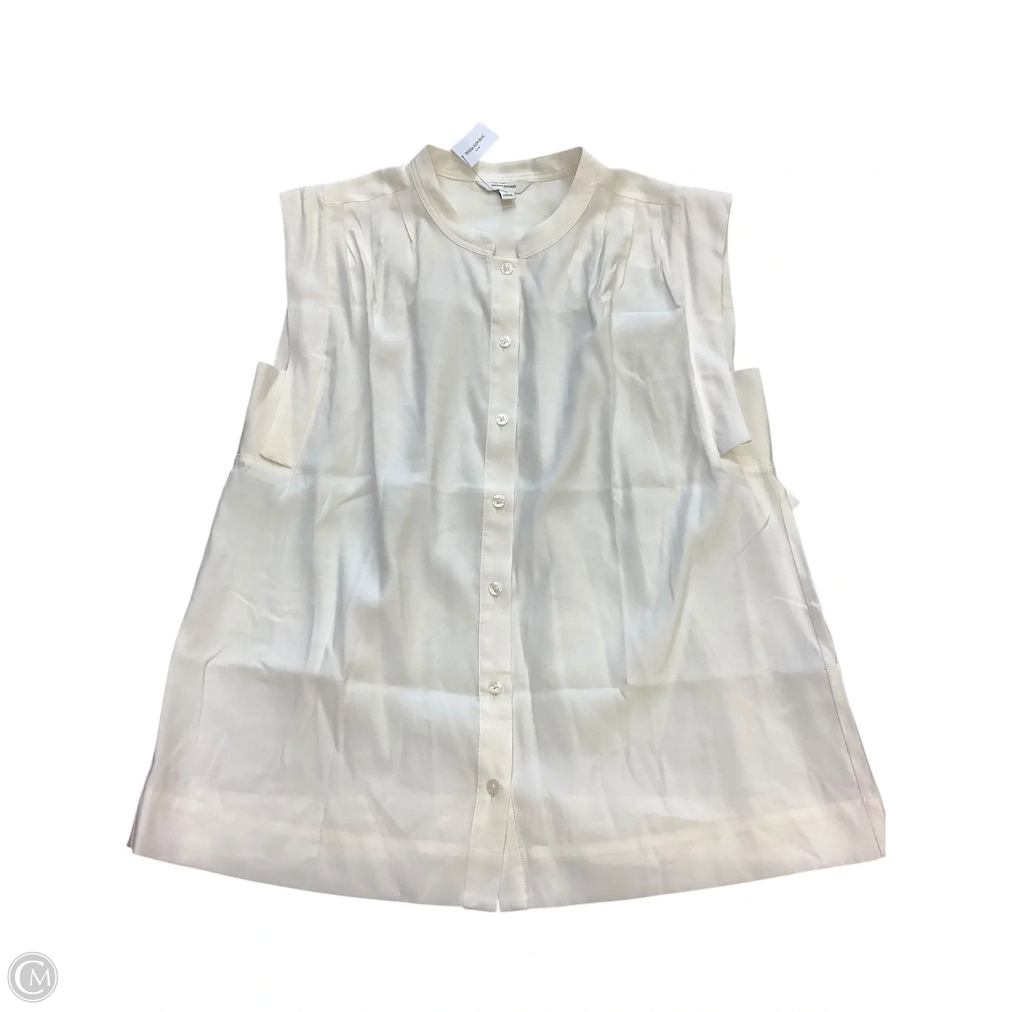 Blouse Sleeveless By Banana Republic In Cream, Size: L