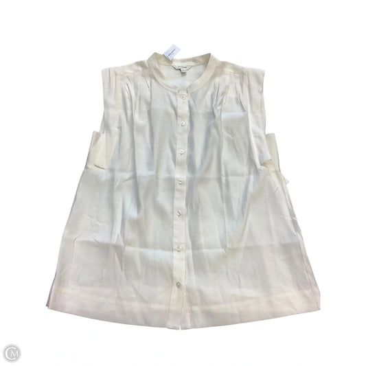 Blouse Sleeveless By Banana Republic In Cream, Size: L