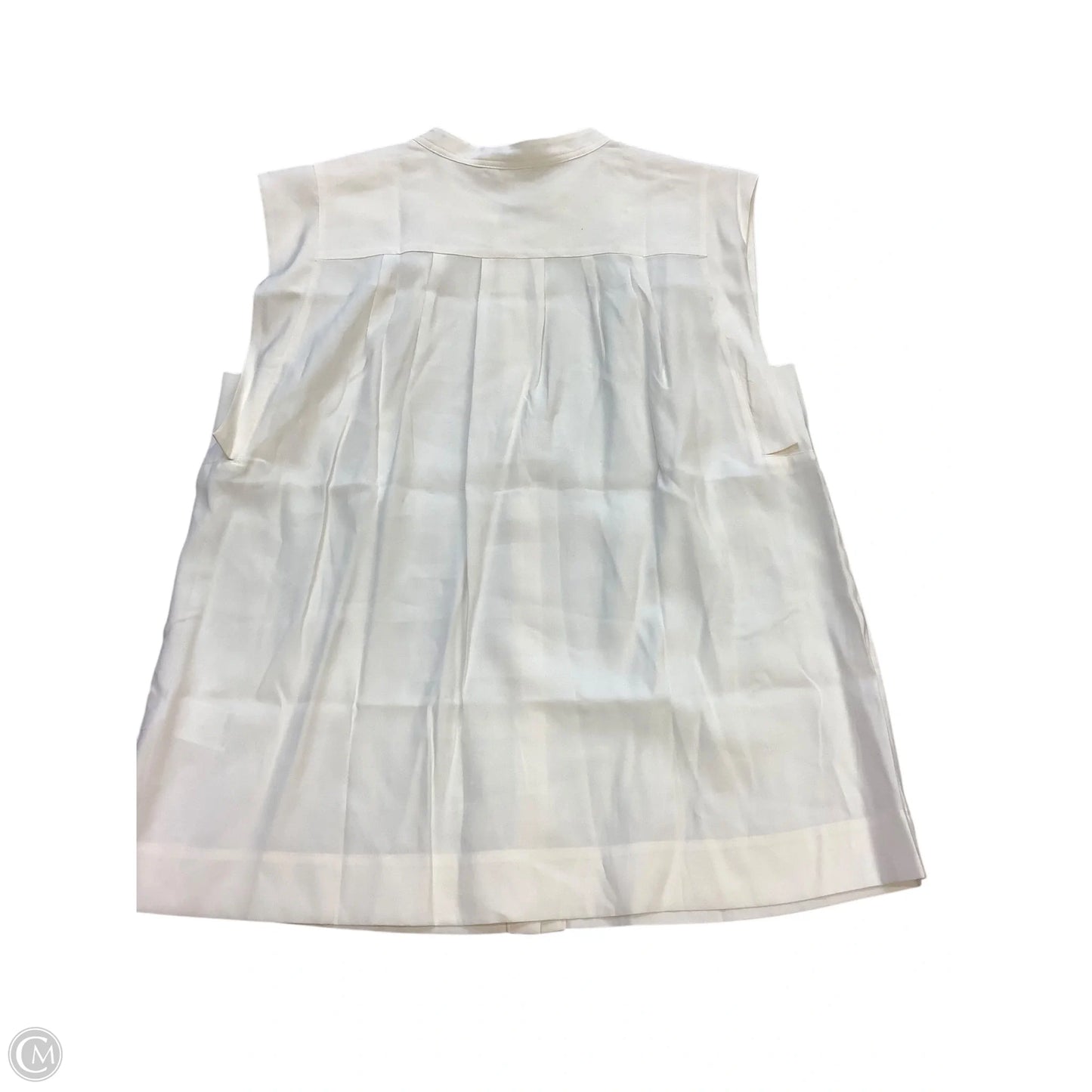 Blouse Sleeveless By Banana Republic In Cream, Size: L
