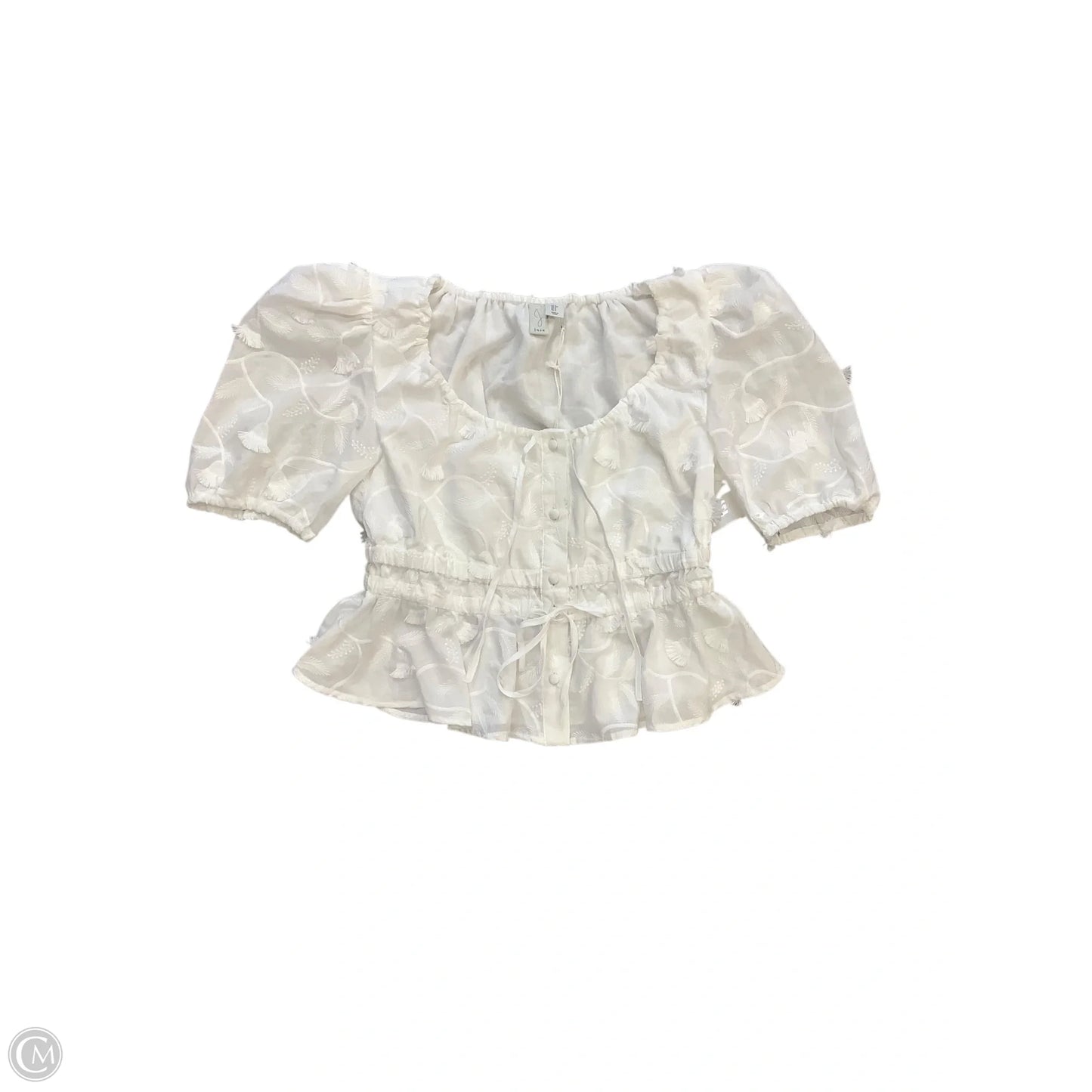 Blouse Short Sleeve By Joie In White, Size: S