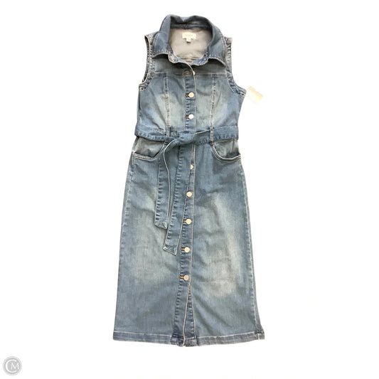 Dress Casual Maxi By Evereve In Blue Denim, Size: S