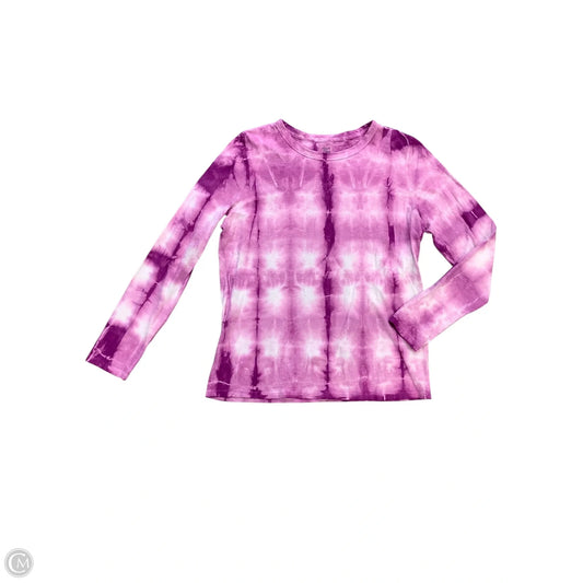 Top Long Sleeve Basic By Margaret Oleary In Tie Dye Print, Size: L