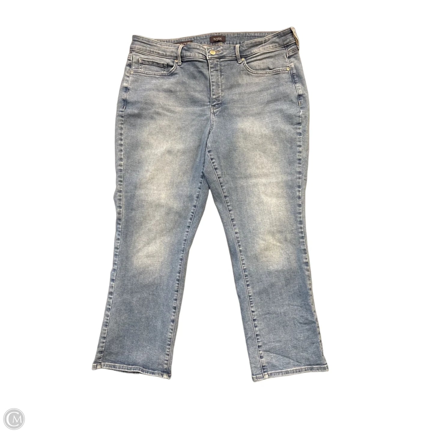 Jeans Straight By Not Your Daughters Jeans In Blue Denim, Size: 16