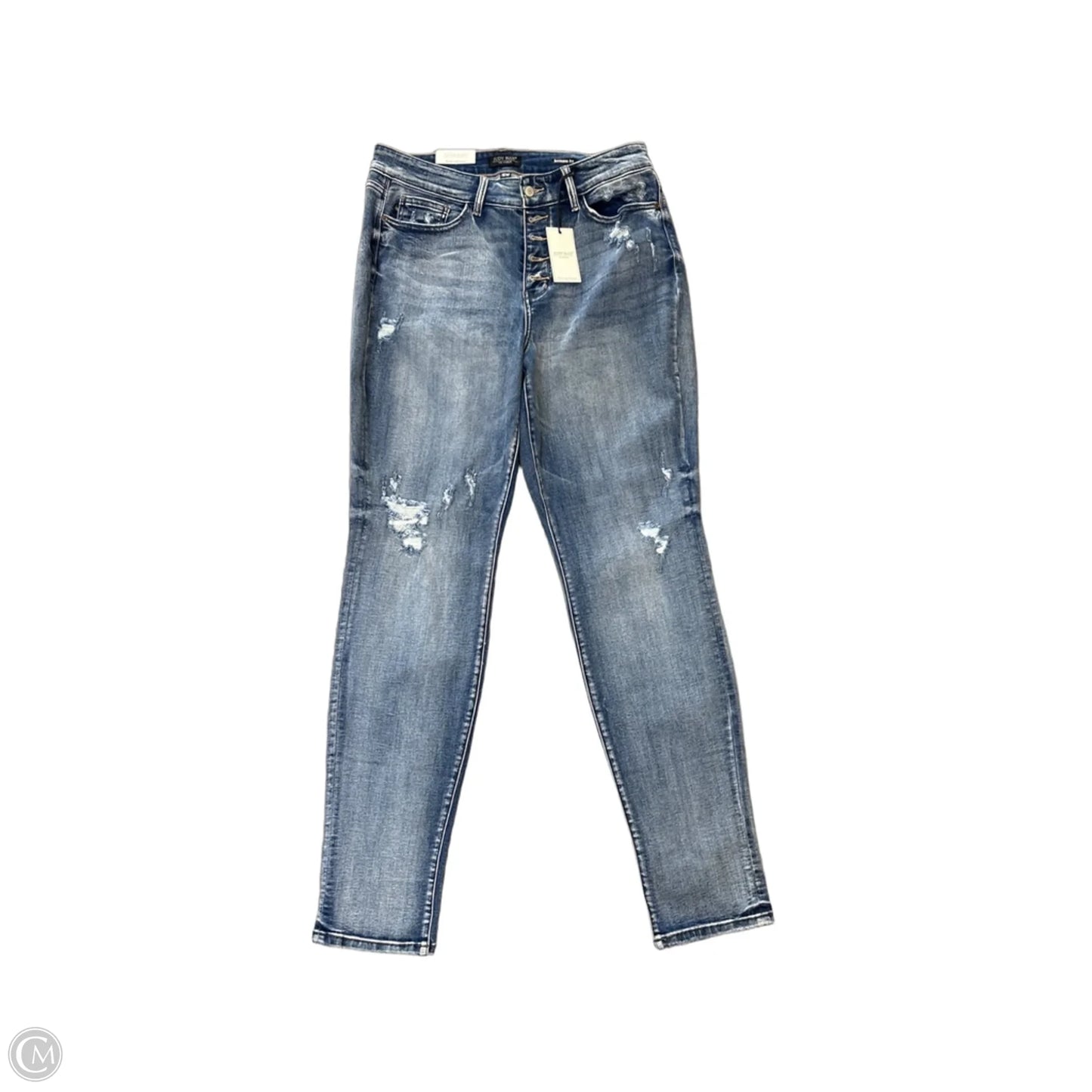 Jeans Straight By Judy Blue In Blue Denim, Size: 16