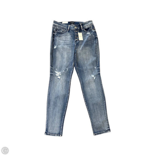 Jeans Straight By Judy Blue In Blue Denim, Size: 16