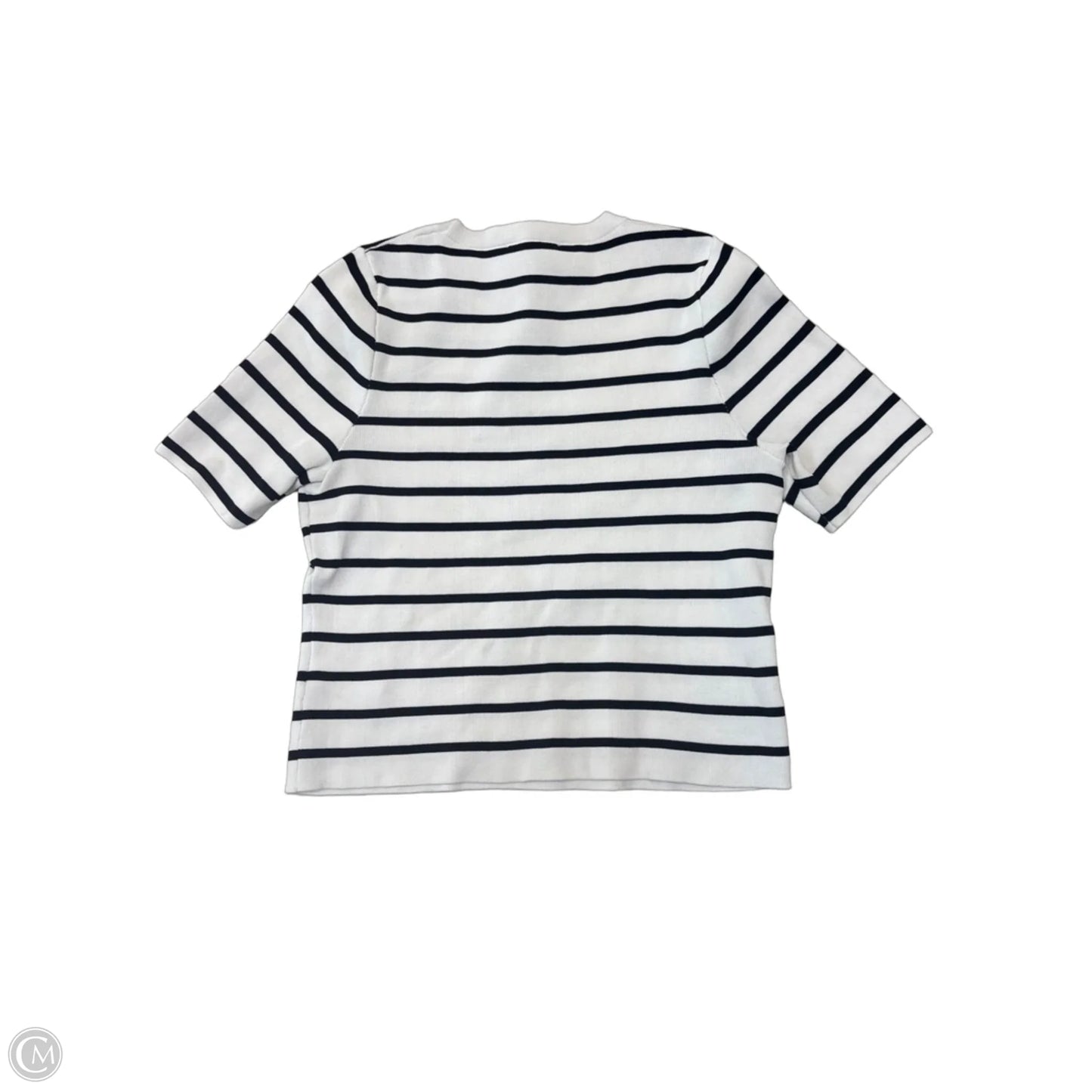 Top Short Sleeve By Happily Grey In Black & White, Size: Xl