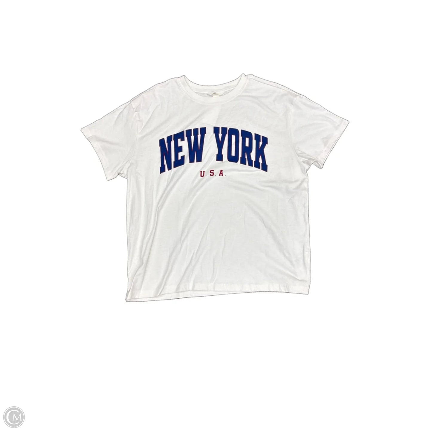 Top Short Sleeve Basic By H&m In White, Size: L