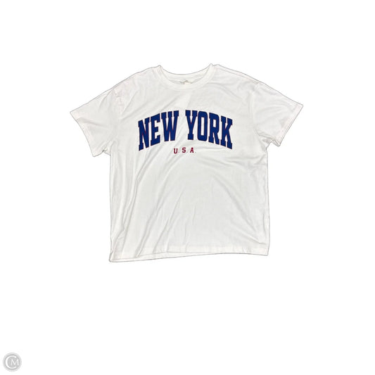 Top Short Sleeve Basic By H&m In White, Size: L