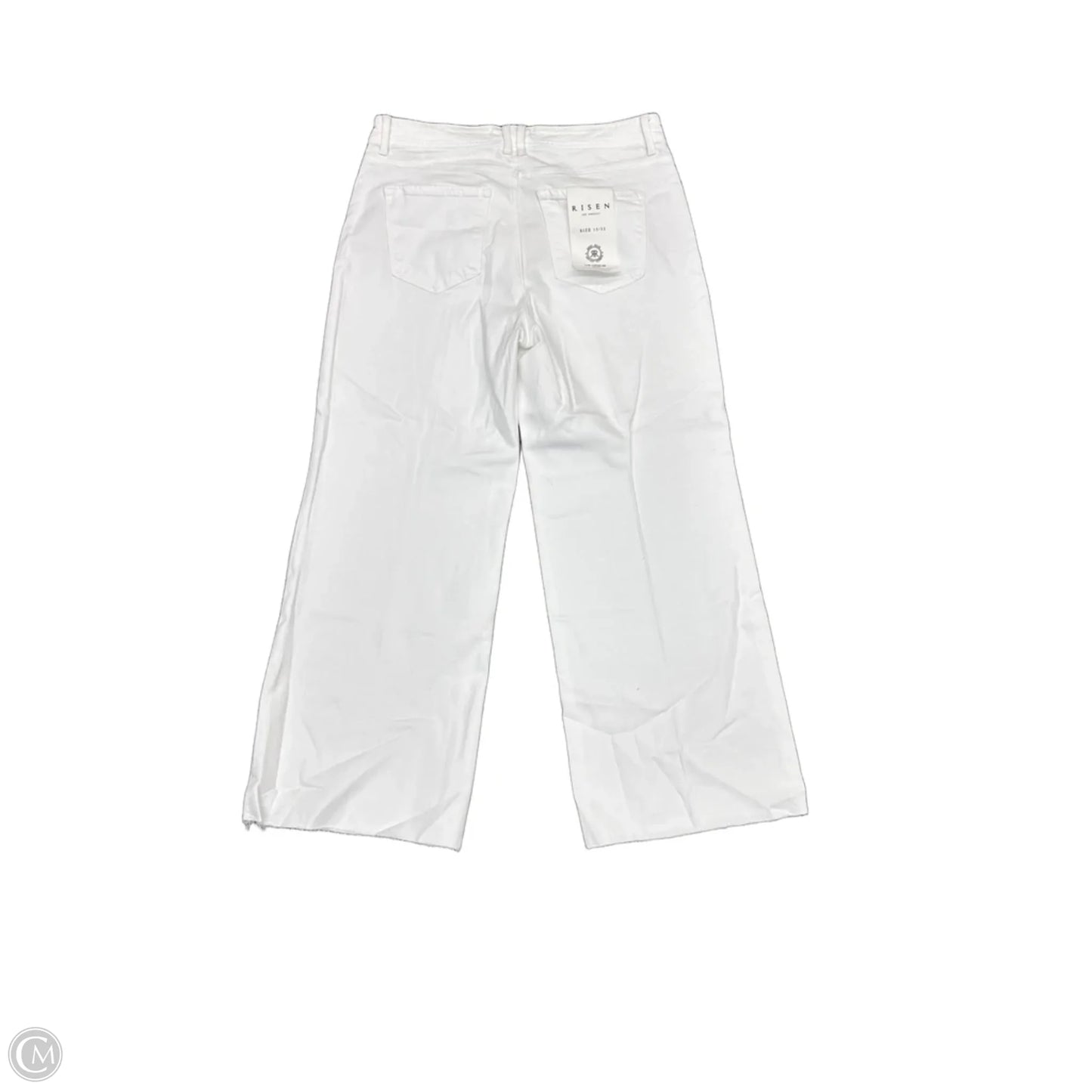 Jeans Wide Leg By Risen In White Denim, Size: 14