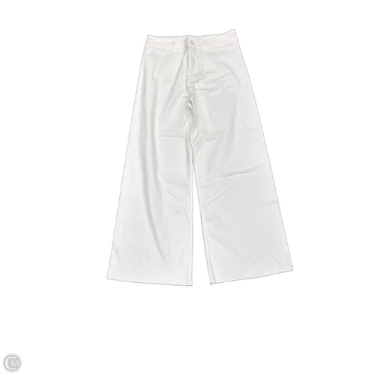Jeans Wide Leg By Miou Muse In White Denim, Size: Xl