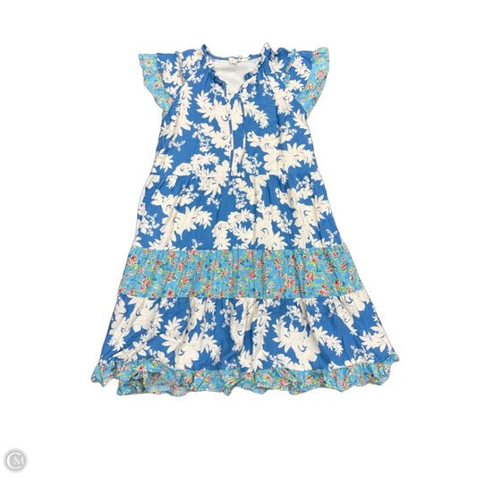 Dress Casual Maxi By Bibi In Blue & White, Size: Xl