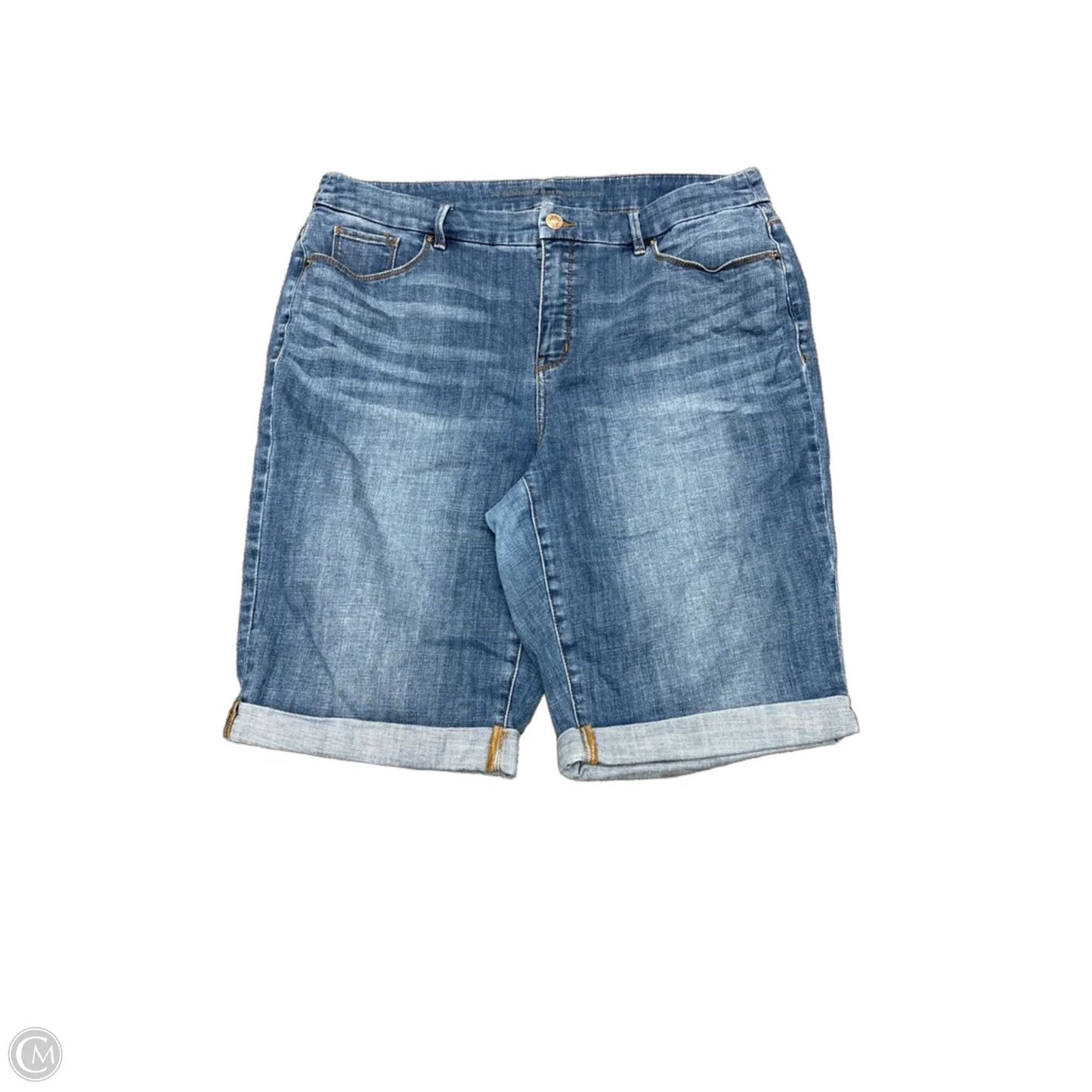 Shorts By Chicos In Blue Denim, Size: 14