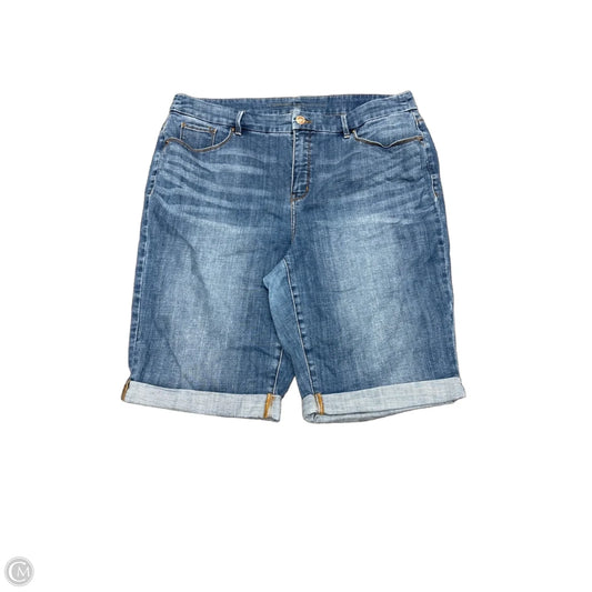 Shorts By Chicos In Blue Denim, Size: 14