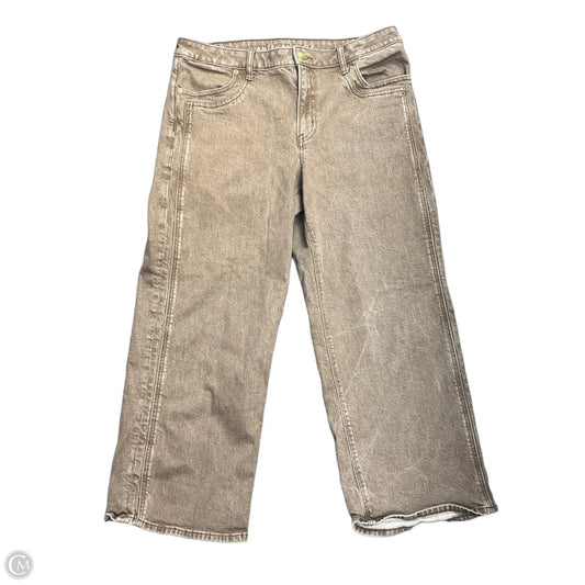 Jeans Straight By American Eagle In Brown Denim, Size: 14p