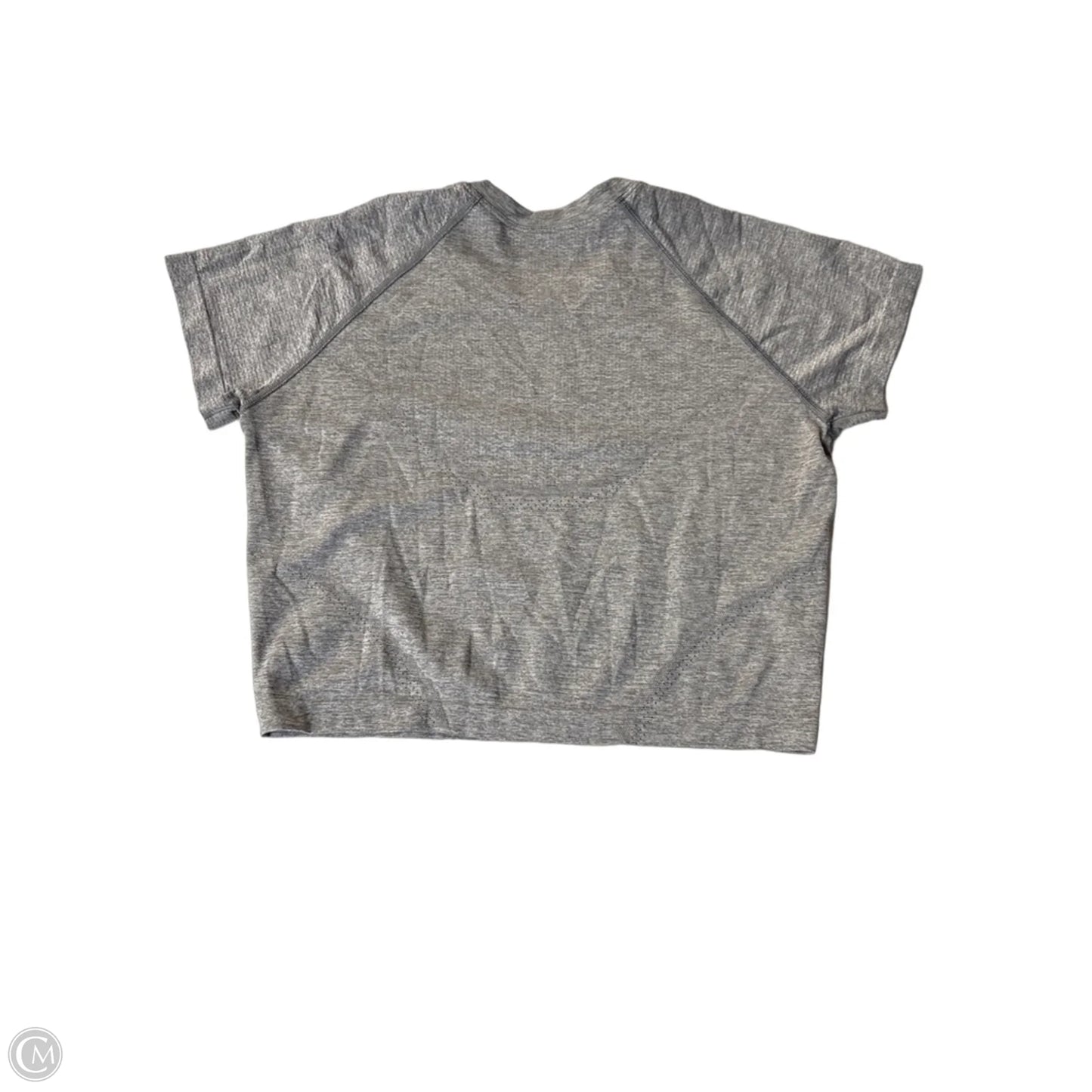 Athletic Top Short Sleeve By Lululemon In Grey, Size: S