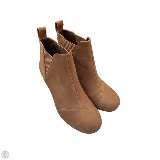 Boots Ankle Heels By Toms In Brown, Size: 8