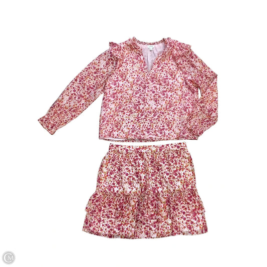 Skirt Set 2pc By J. Crew In Pink & Purple, Size: L