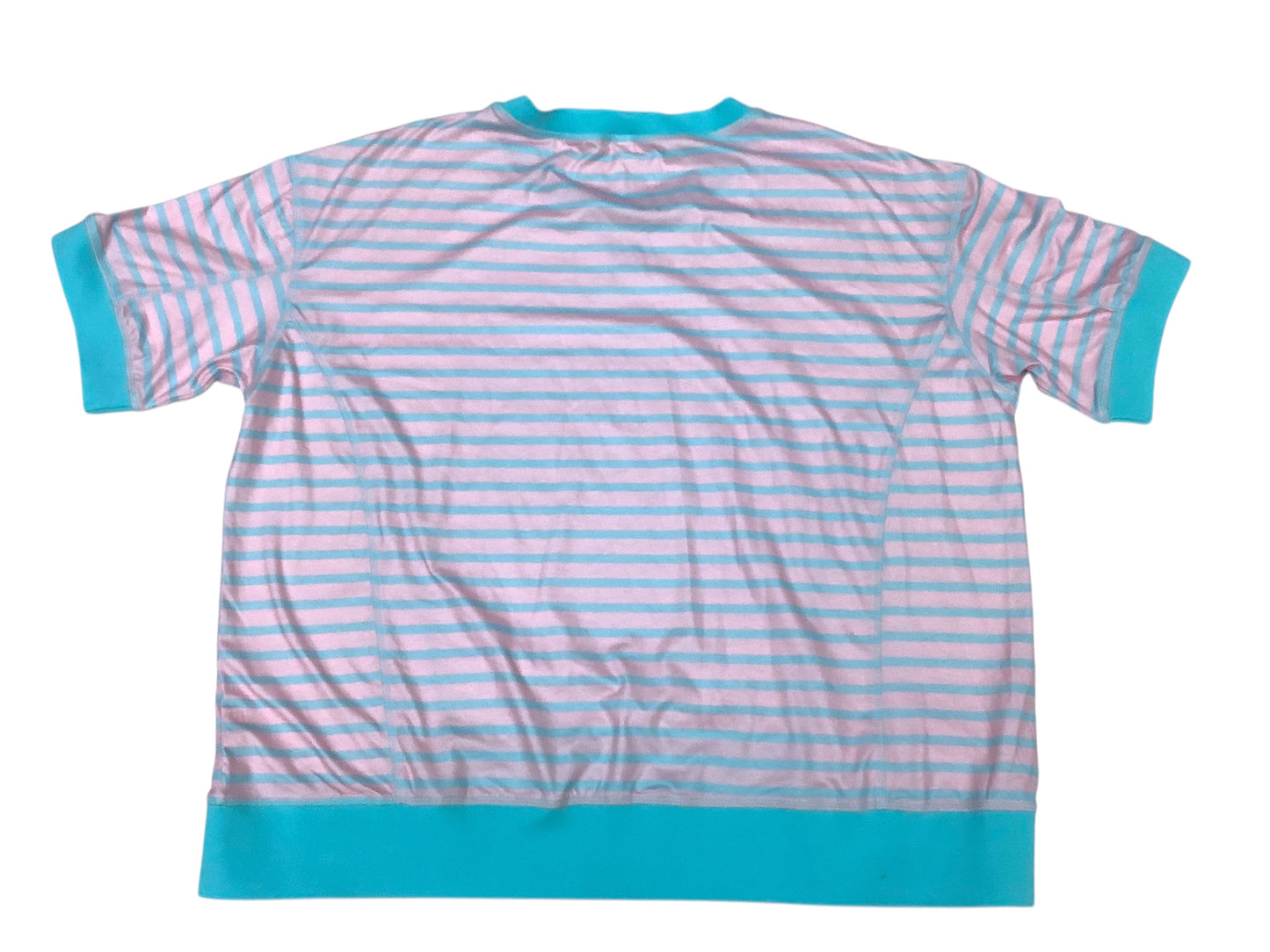 Top Short Sleeve Basic By Clothes Mentor In Blue & Pink, Size: Xl