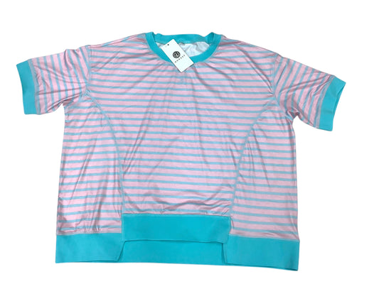 Top Short Sleeve Basic By Clothes Mentor In Blue & Pink, Size: Xl