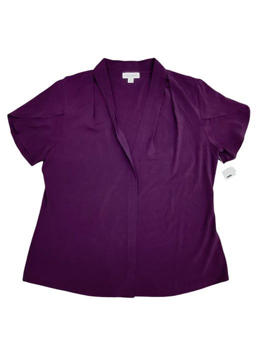 Top Short Sleeve By Calvin Klein In Purple, Size: Xl