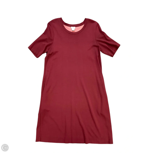 Dress Casual Midi By Chicos In Maroon, Size: M