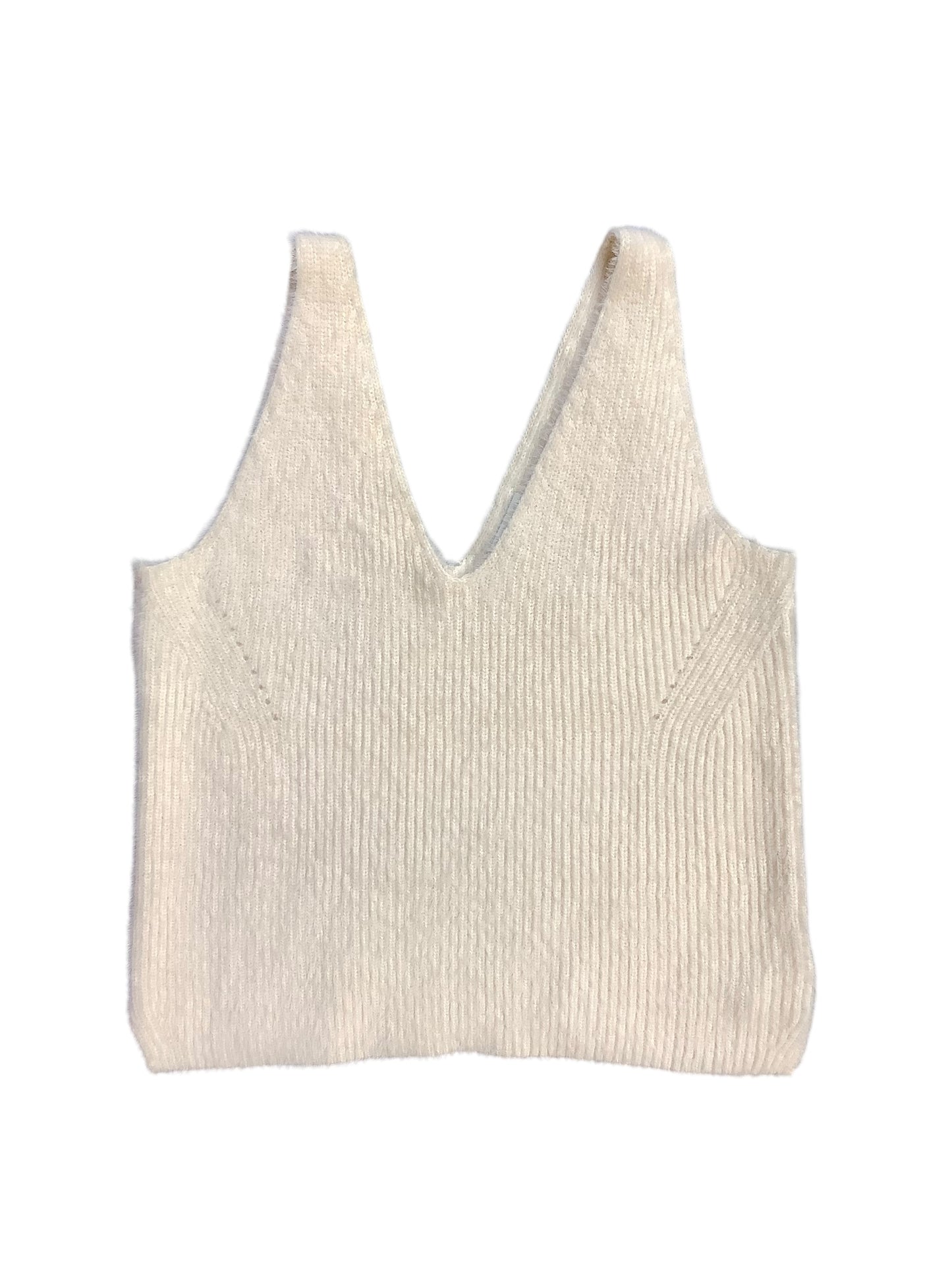 Top Sleeveless By Cmb In Cream, Size: Xs