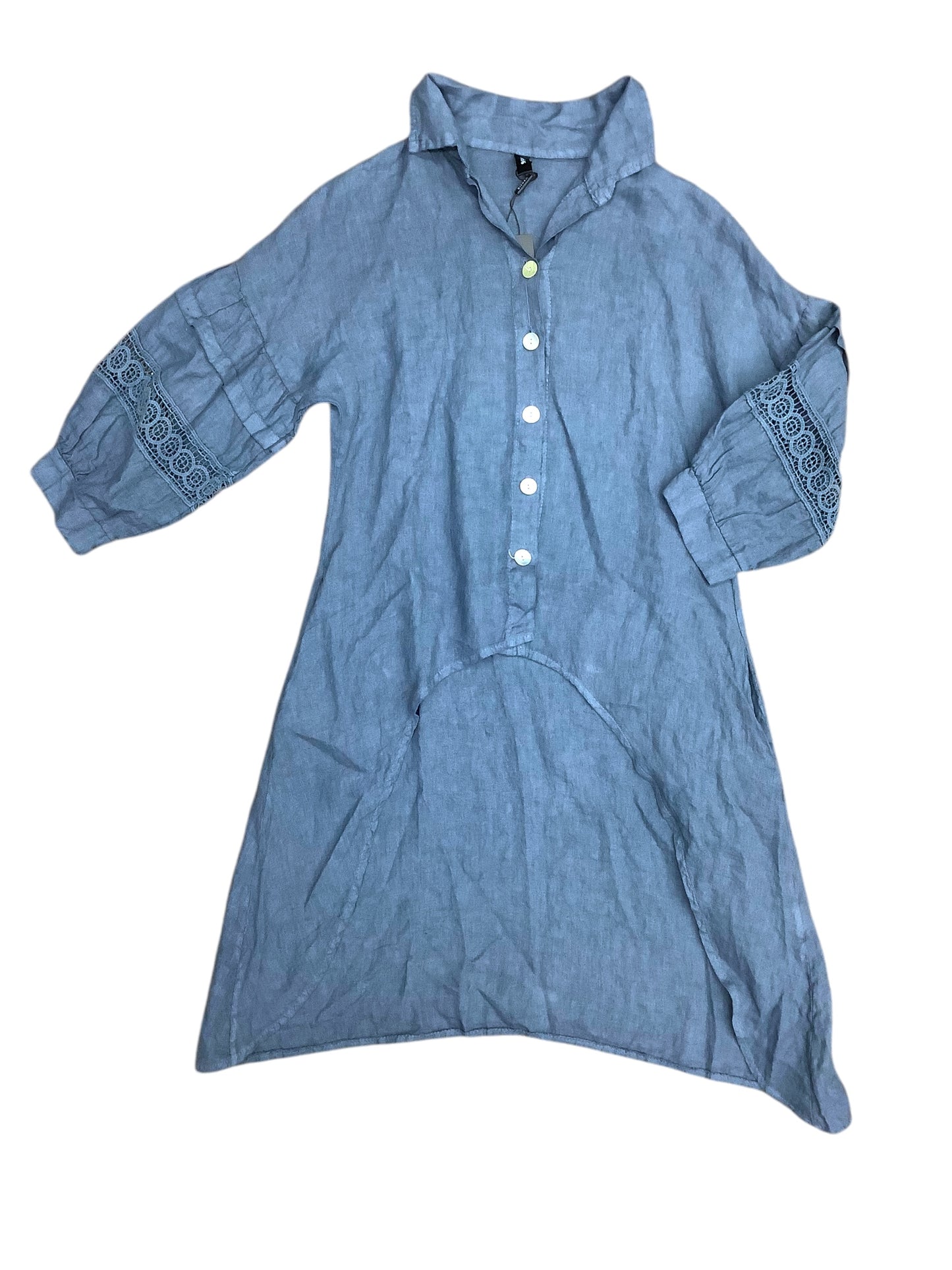 Tunic Long Sleeve By Clothes Mentor In Blue, Size: S