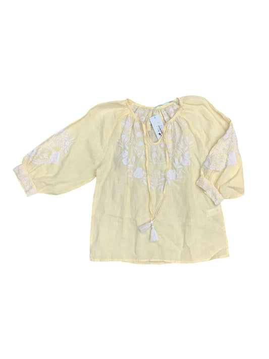 Top Long Sleeve By Cmb In Yellow, Size: S