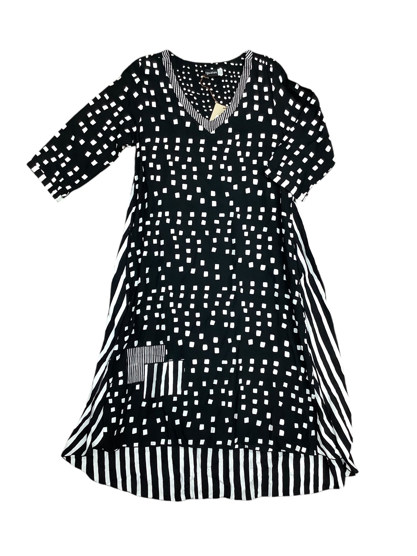 Dress Casual Maxi By Cmc In Black & White, Size: Xs