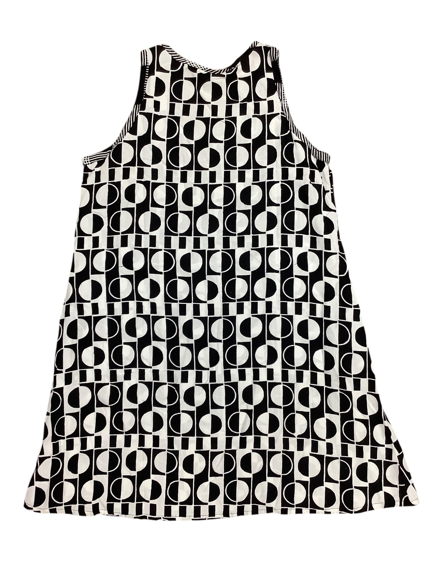 Dress Casual Midi By Cmc In Black & White, Size: L