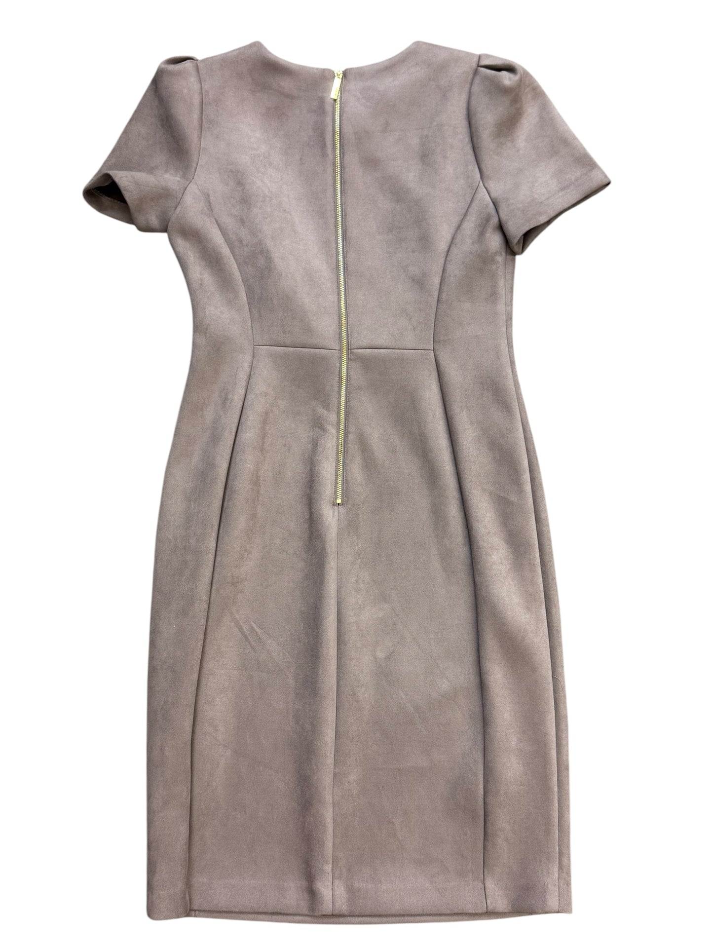 Dress Work By Calvin Klein In Taupe, Size: 10