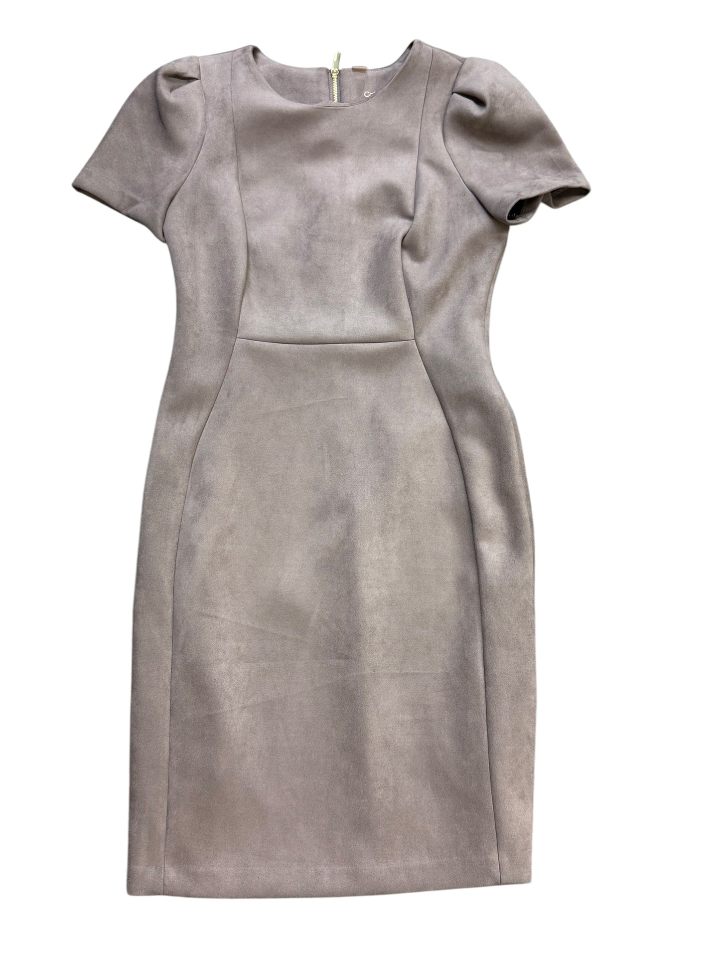 Dress Work By Calvin Klein In Taupe, Size: 10