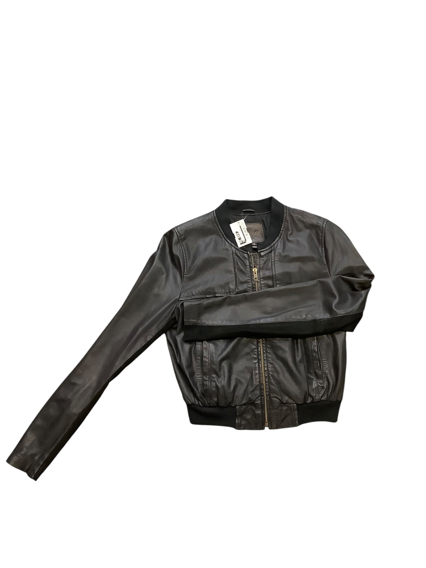 Jacket Leather By Joie In Black, Size: S