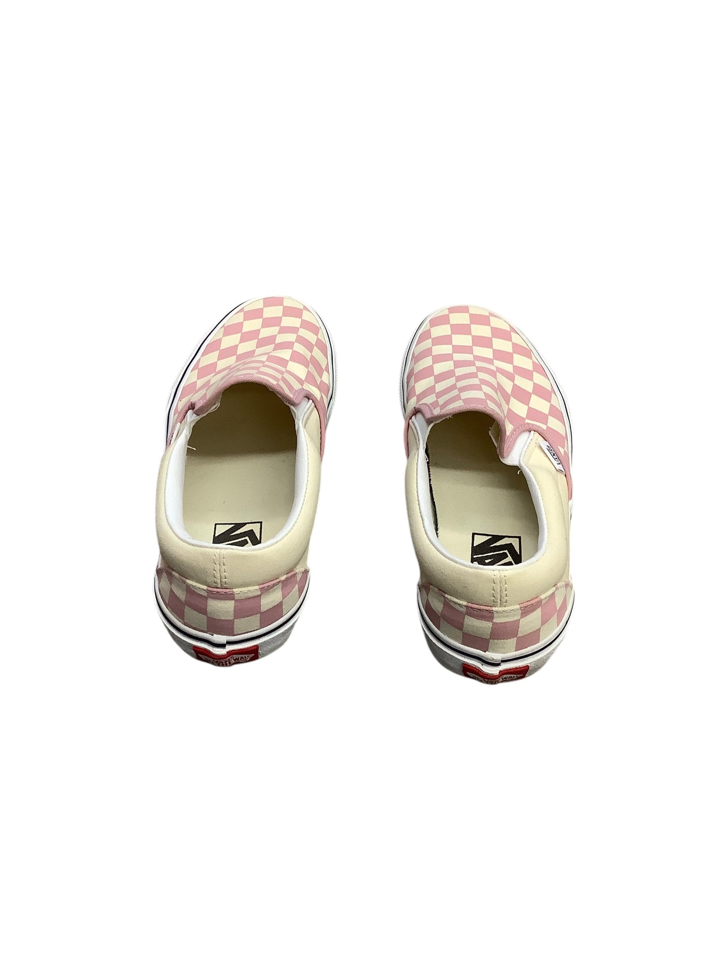 Shoes Flats By Vans In Pink & White, Size: 8