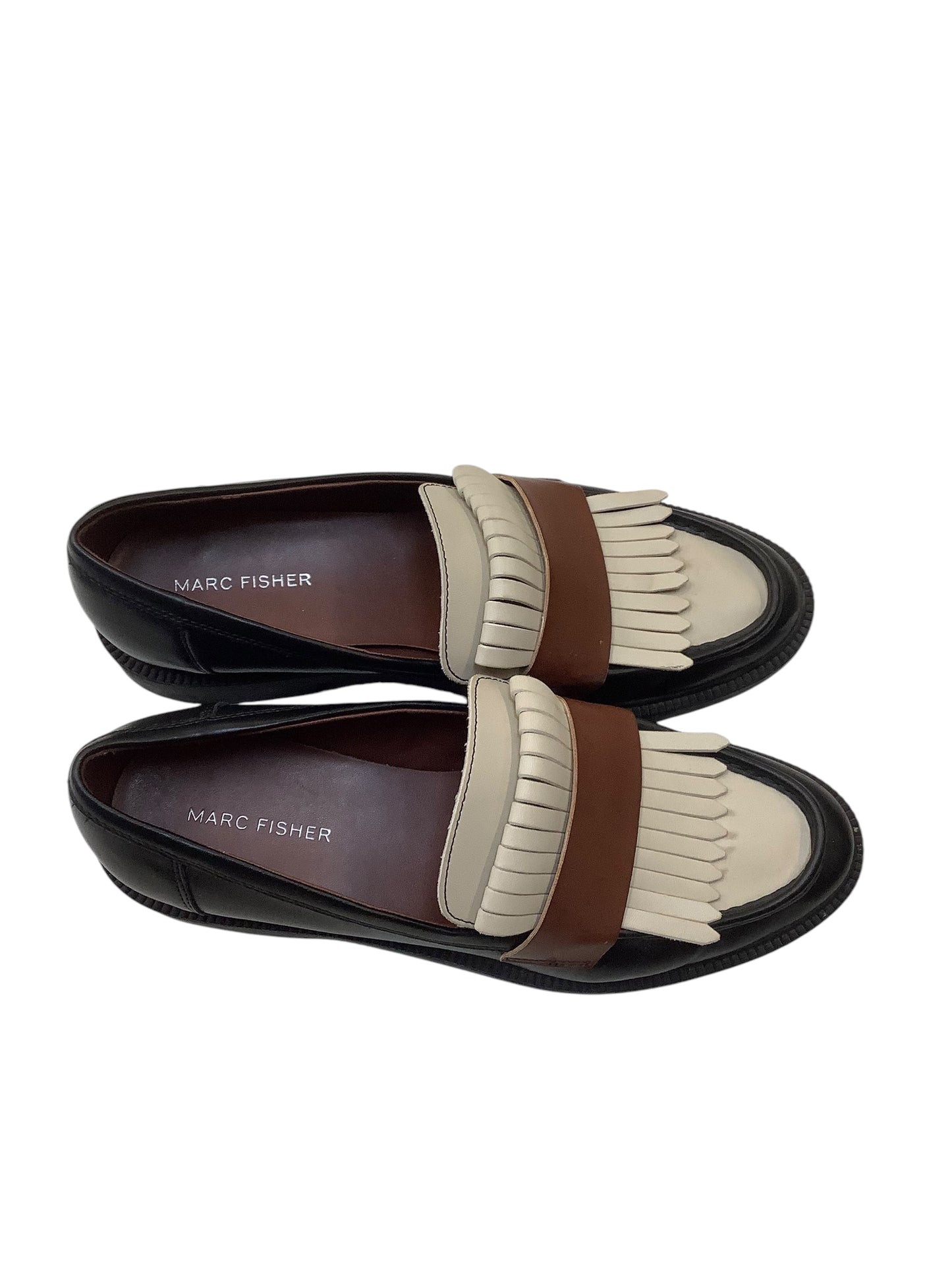 Shoes Flats By Marc Fisher In Black & Tan, Size: 9