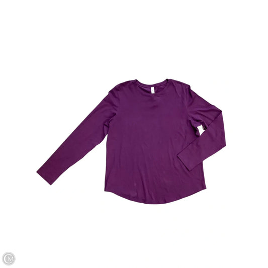 Athletic Top Long Sleeve Crewneck By Lululemon In Purple, Size: 12