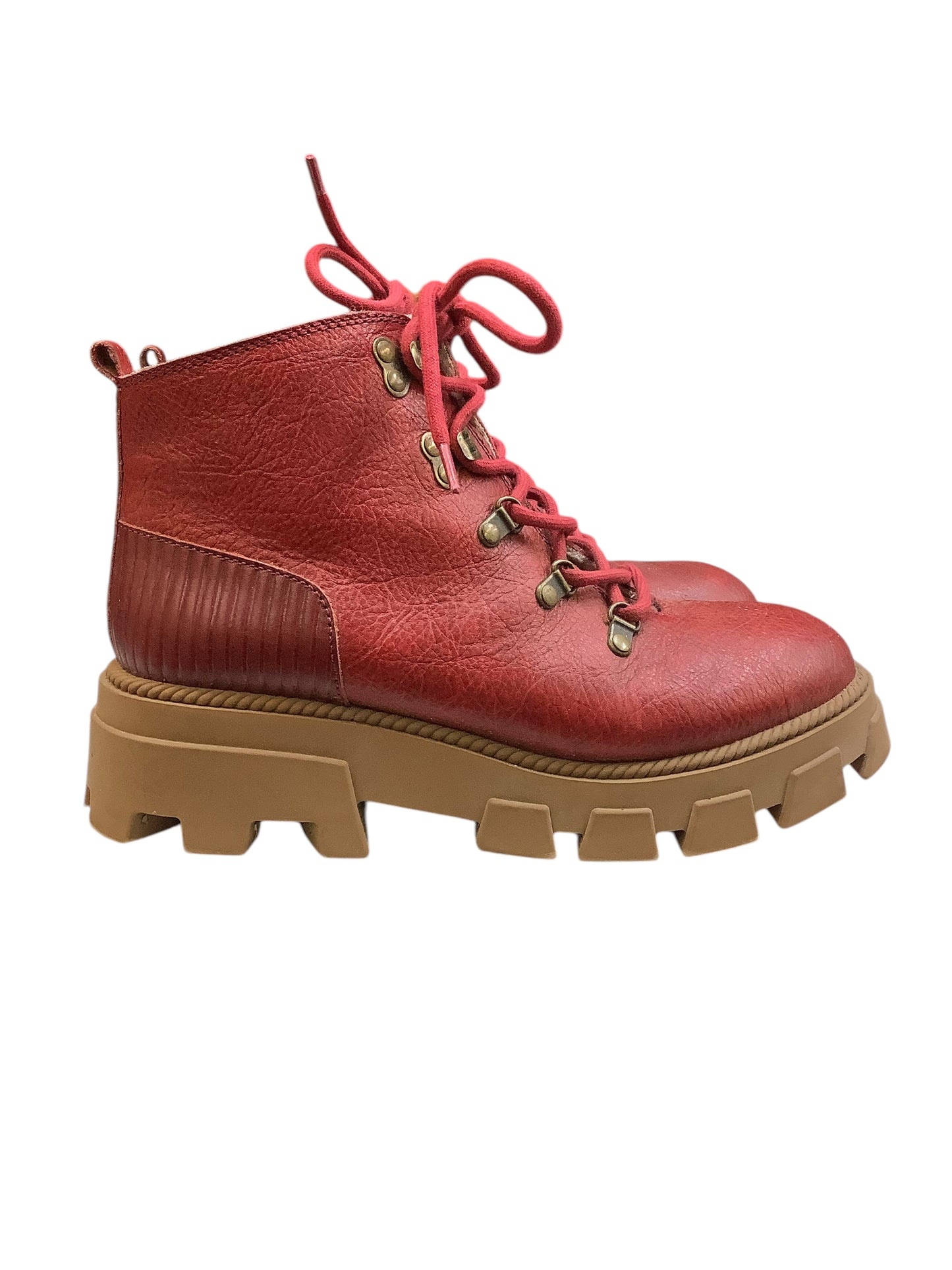 Boots Combat By Kelsi Dagger In Red, Size: 10