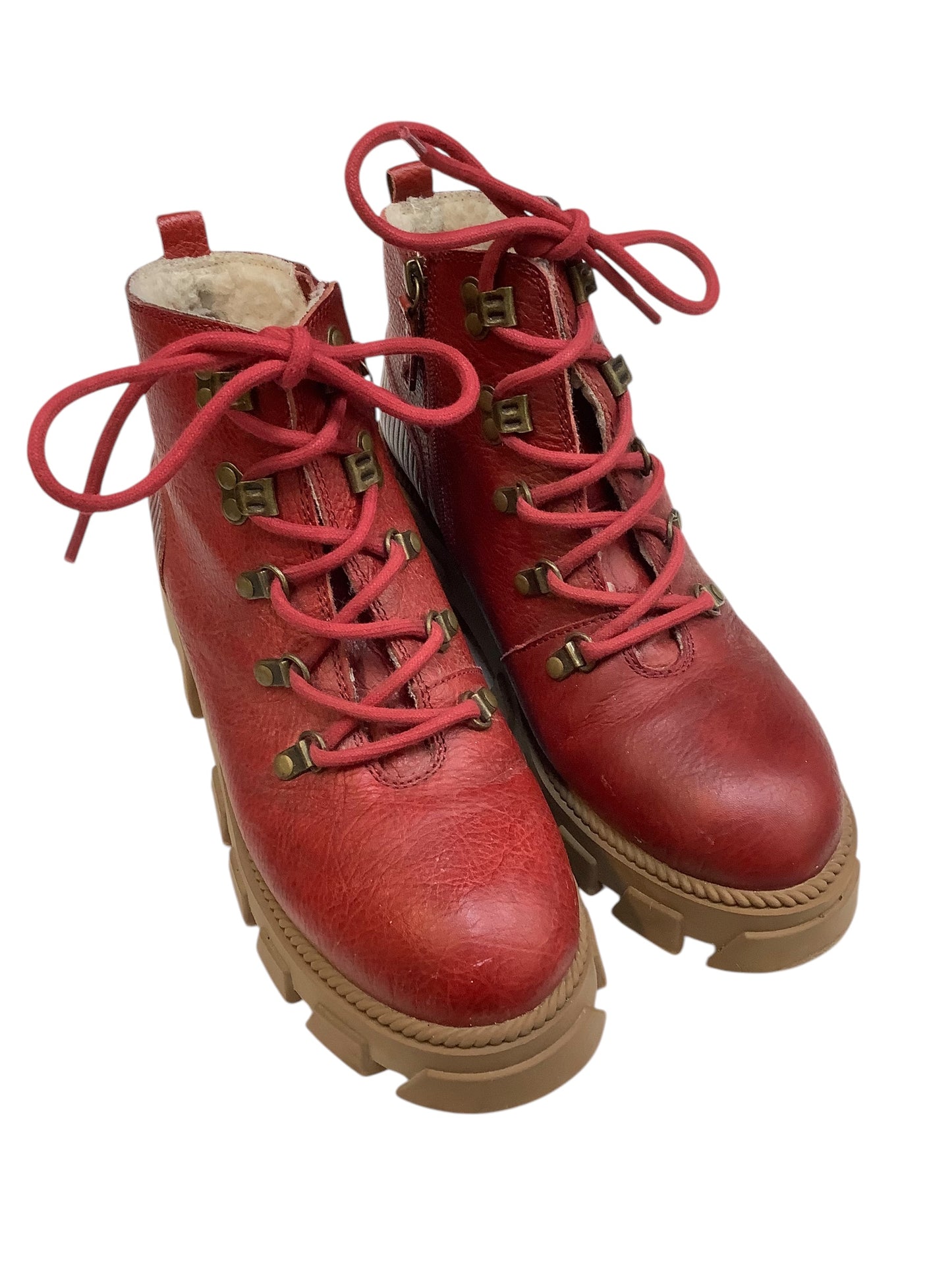 Boots Combat By Kelsi Dagger In Red, Size: 10