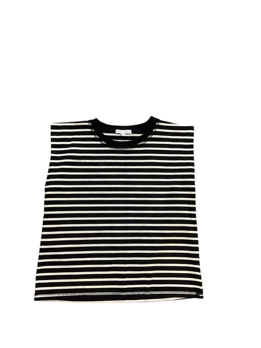 Top Sleeveless By Cmc In Black & White, Size: M