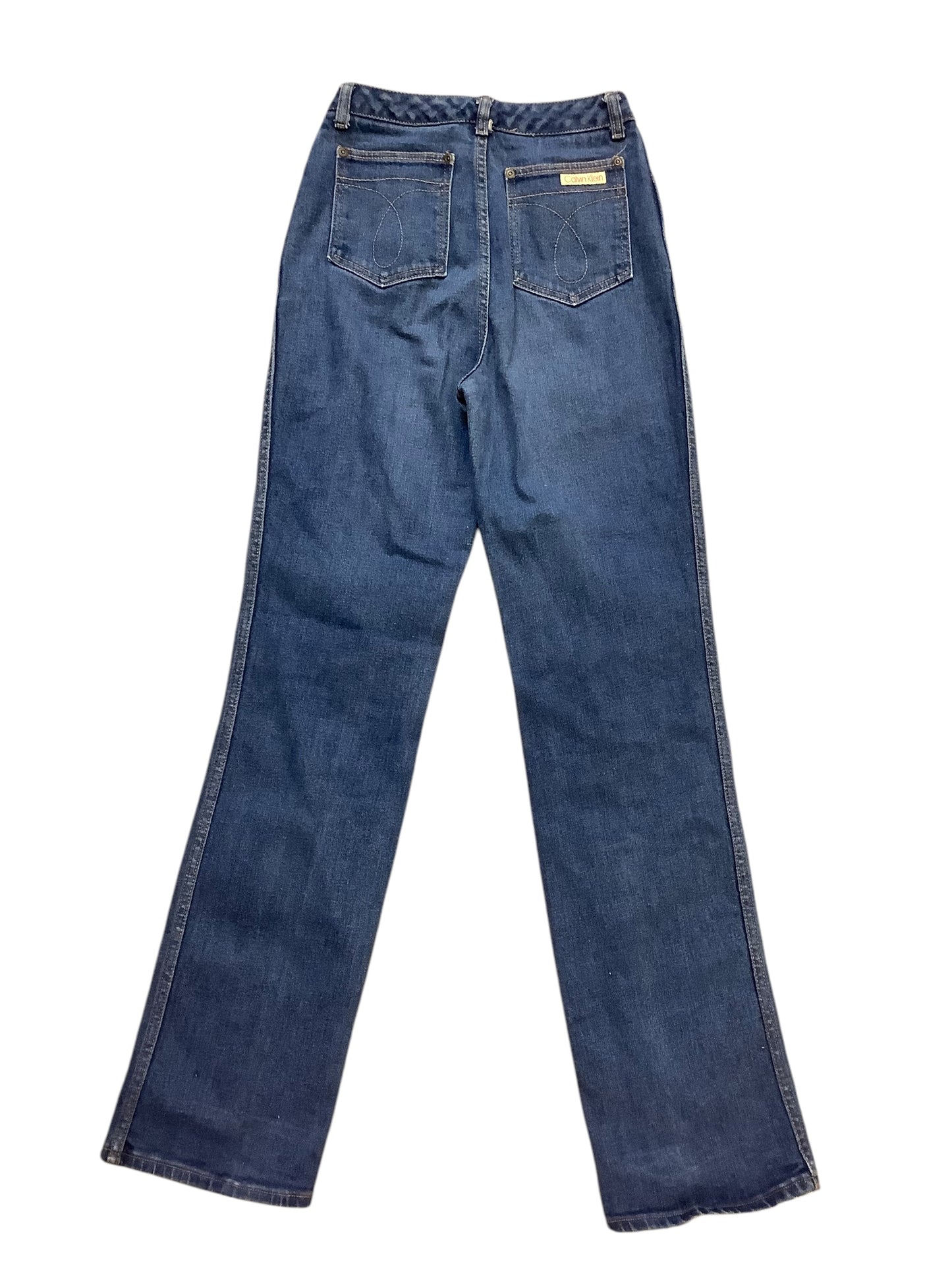 Jeans Straight By Calvin Klein In Blue Denim, Size: 4